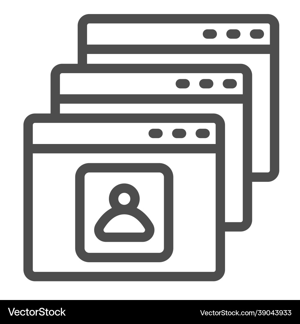 Windows with user profile button account log Windows with user profile button account log Vector Image