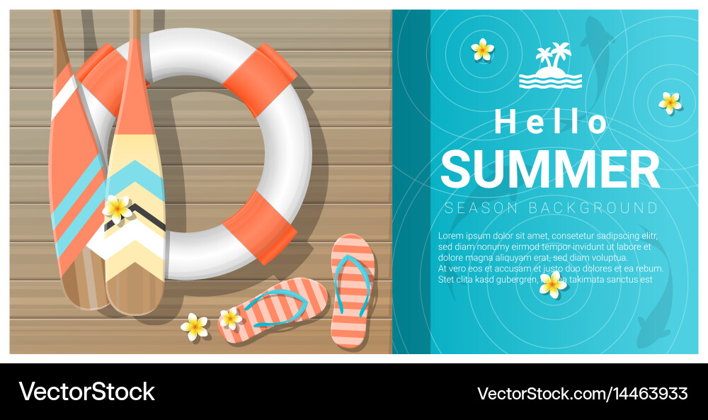 Wooden Pier Summer Background vector image