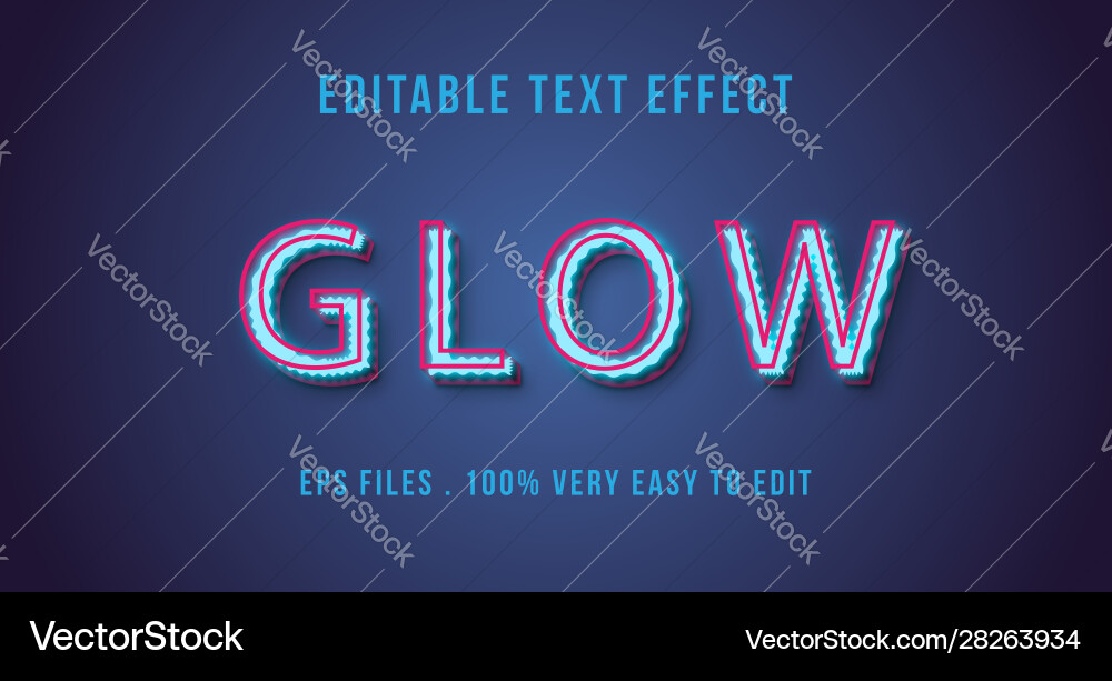 3d text effect editable Vector Image