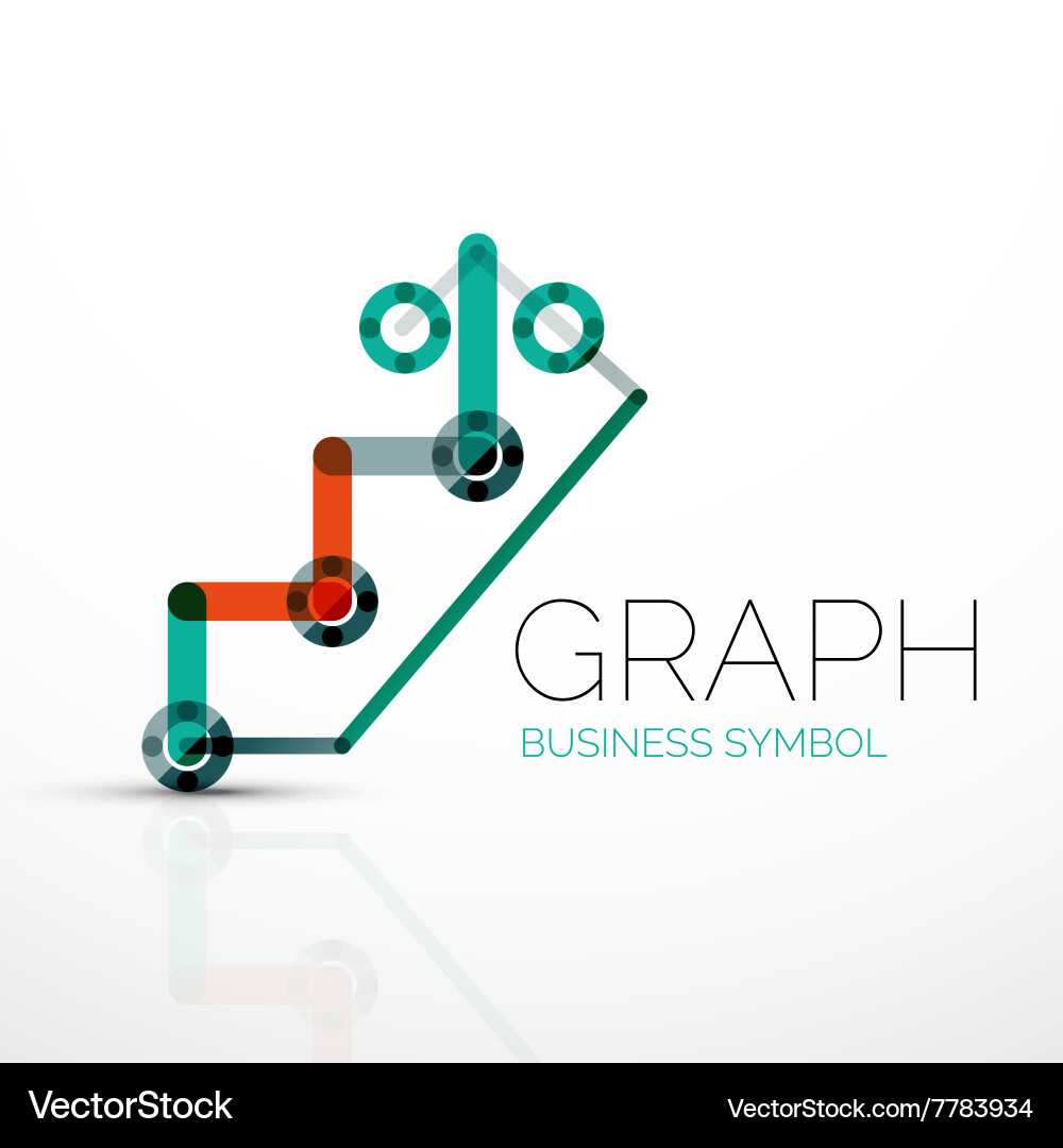 Abstract logo idea linear chart or graph Vector Image