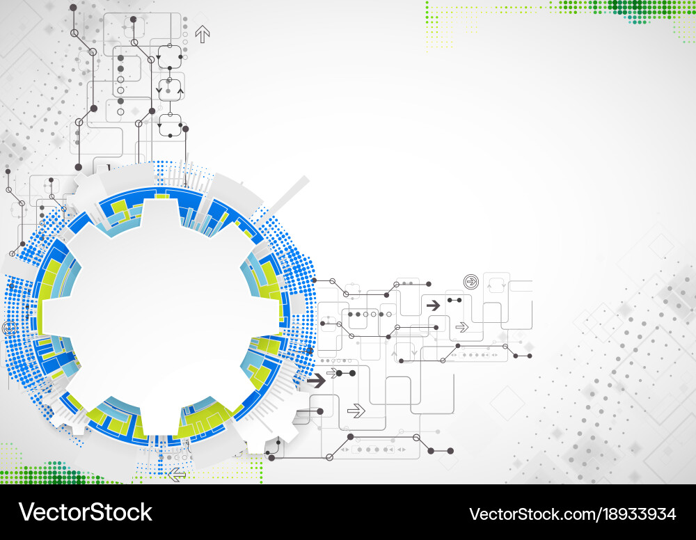 Abstract technological background with various vector image