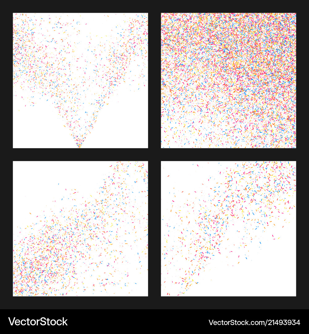 Colorful explosion of confetti colored grainy Colorful explosion of confetti colored grainy vector image