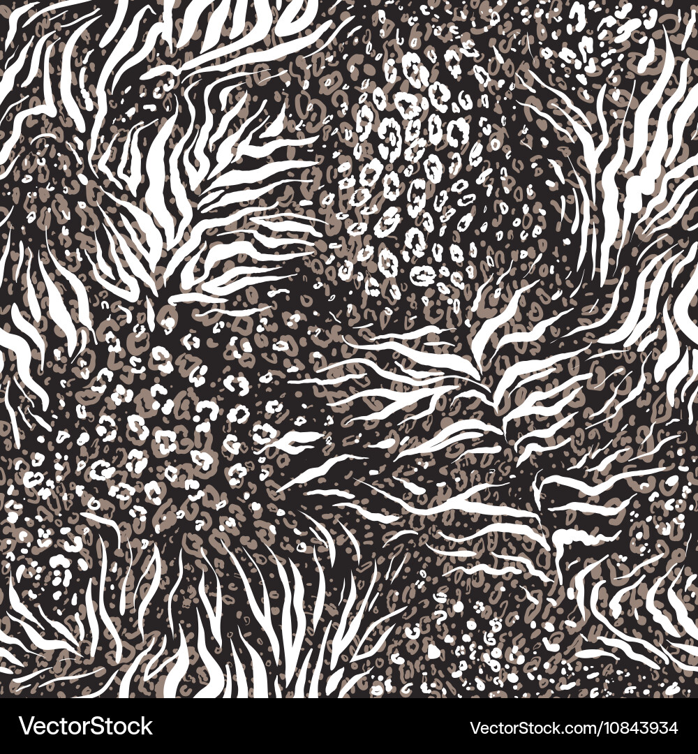 Dark Leopard Seamless Pattern vector image