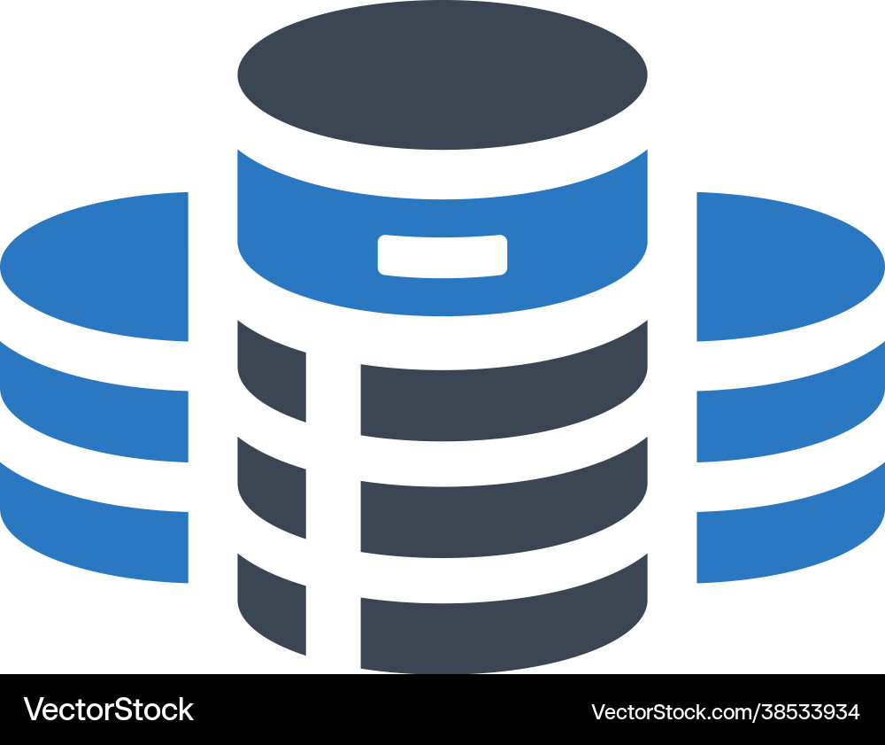 Database storage icon vector image