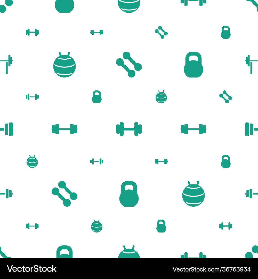 Dumbbell icons pattern seamless white background Vector Image