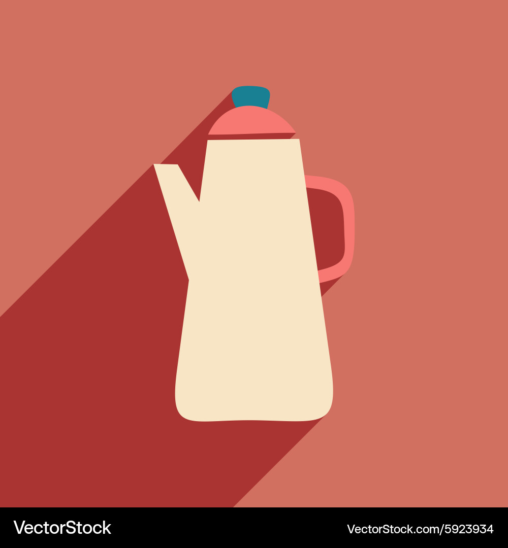 Flat with shadow icon and mobile application Vector Image