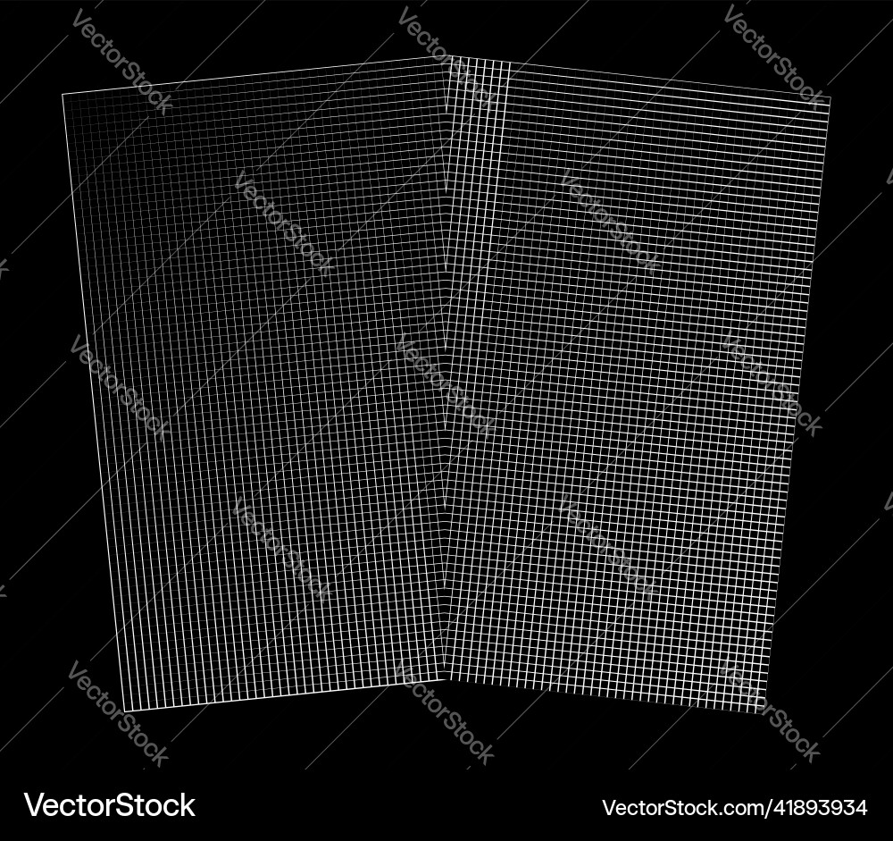 Mirrored tweaked irregular grid mesh grating Mirrored tweaked irregular grid mesh grating vector image