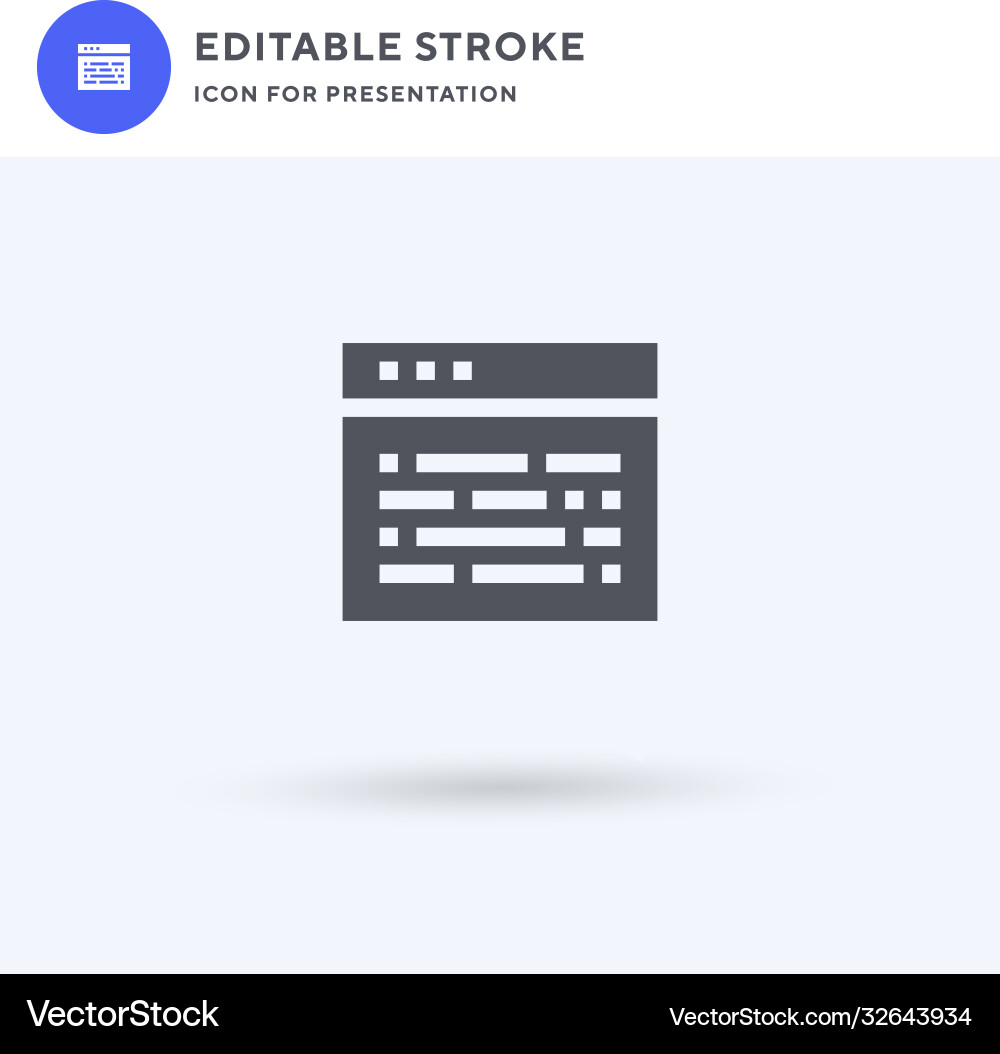 Programming icon filled flat sign solid Vector Image