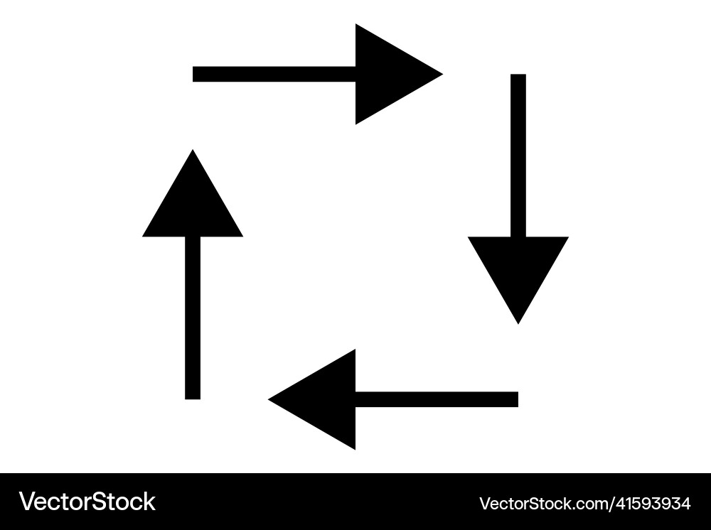 Recycle arrows loading arrow circular rotation Vector Image
