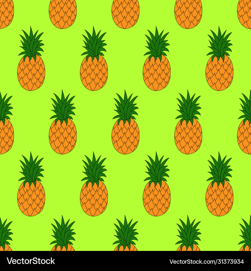 Seamless pattern with pineapples Seamless pattern with pineapples vector image