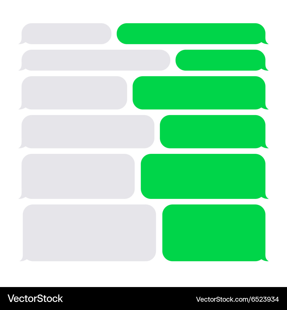 SMS Chat Bubbles on White Vector Image
