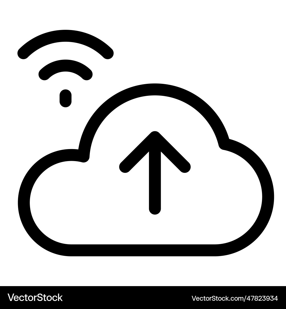 Uploading data over wireless from cloud storage Vector Image