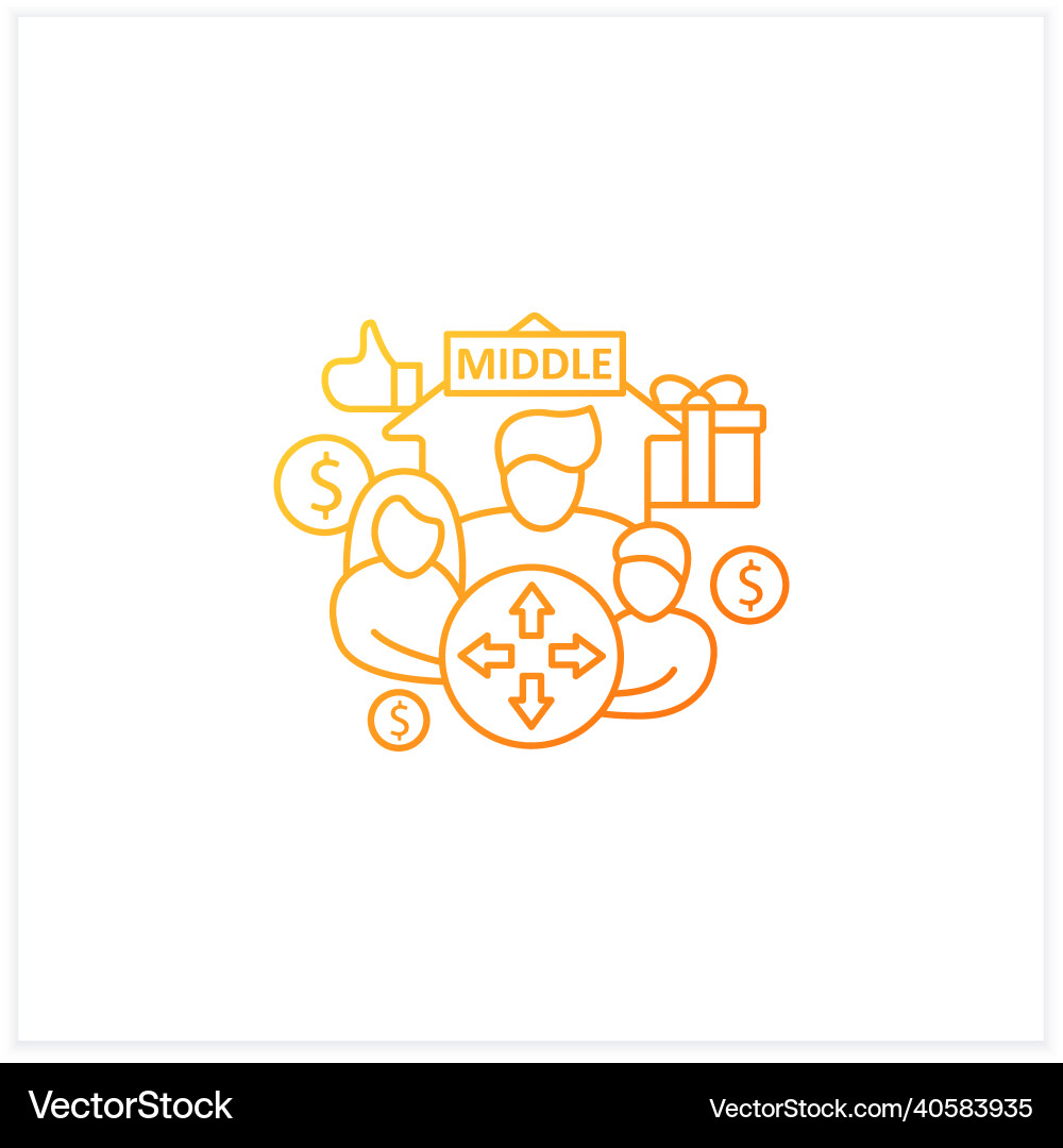 Dilative class gradient icon Dilative class gradient icon vector image