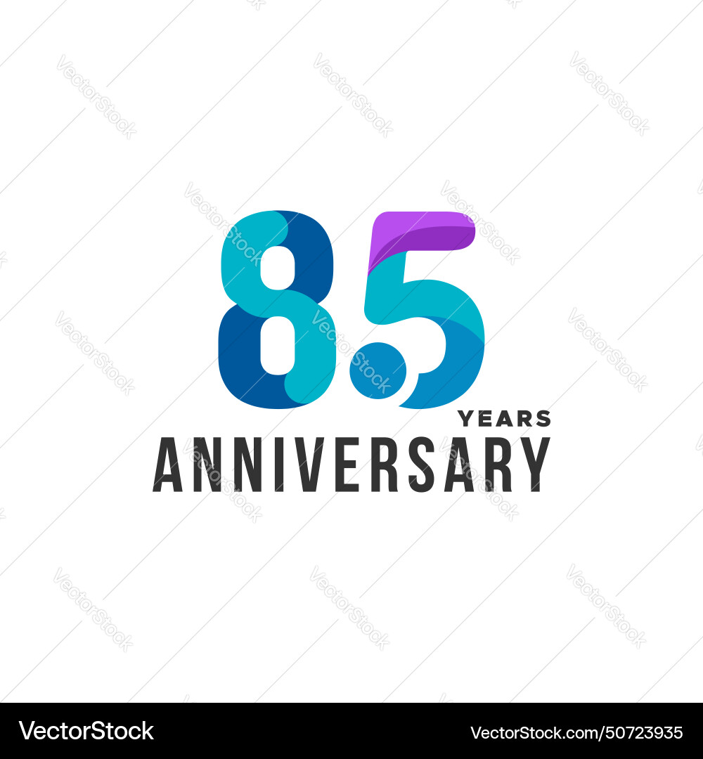 Gradient anniversary number design collection Gradient anniversary number design collection Vector Image
