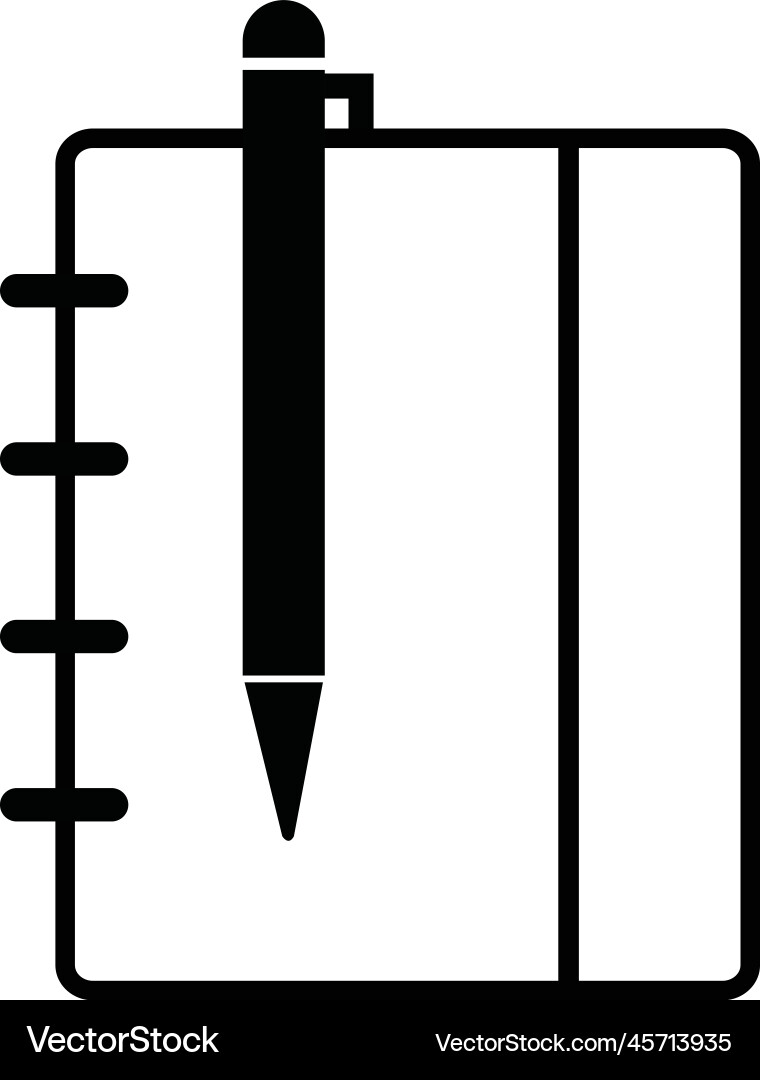 Notebook line icon high quality outline symbol Notebook line icon high quality outline symbol Vector Image