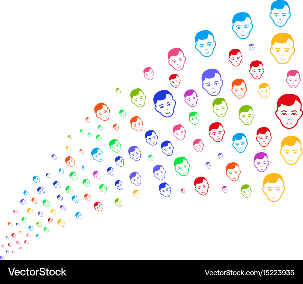 Source stream of face Vector Image