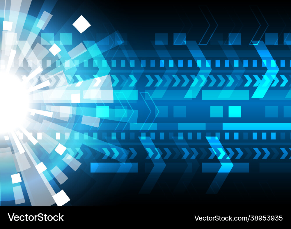 Speed arrow and glowing computer data abstract Speed arrow and glowing computer data abstract vector image