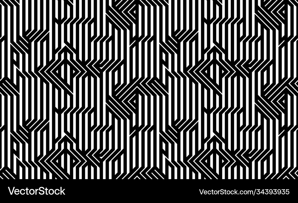 Tech style seamless linear pattern monochrome Tech style seamless linear pattern monochrome Vector Image