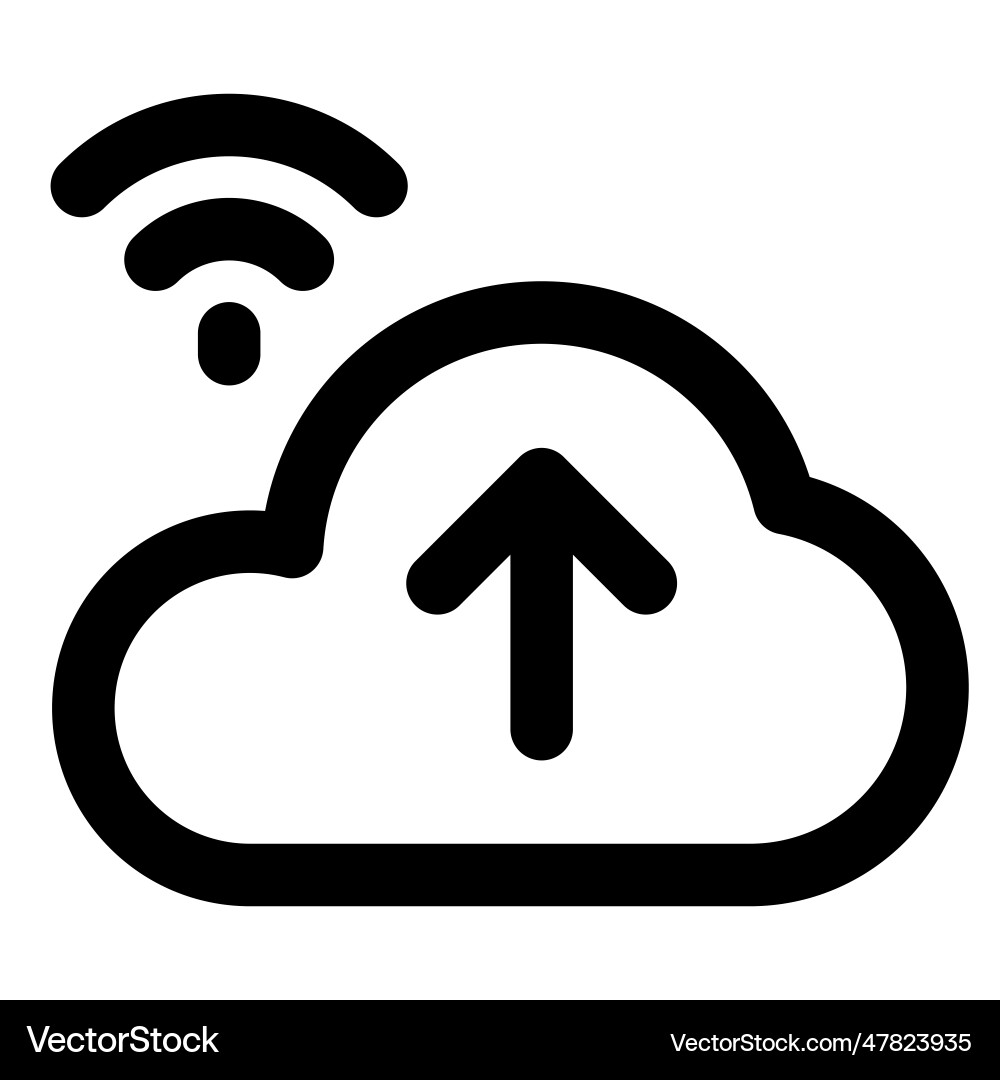 Uploading data over wireless from cloud storage Vector Image