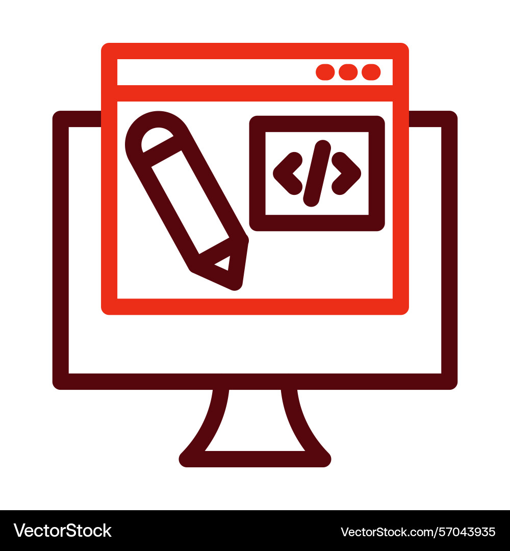 Web design thick line two color icons Vector Image