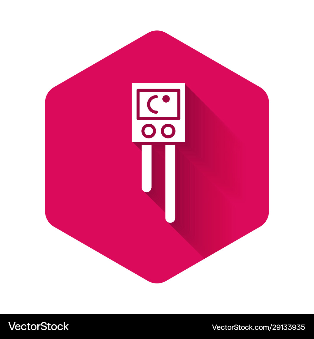 White temperature and humidity sensor icon White temperature and humidity sensor icon vector image