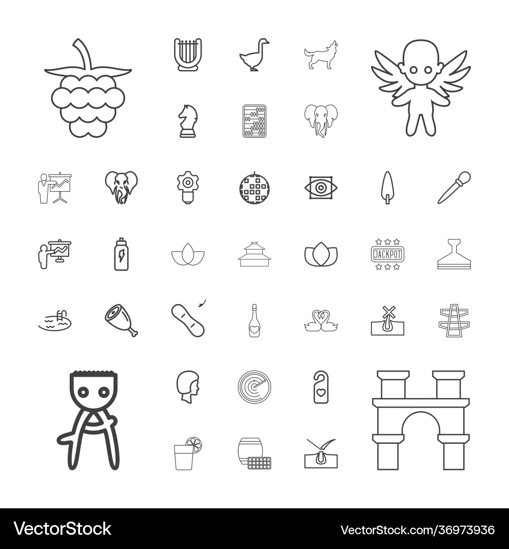 37 logo icons Royalty Free Vector Image - VectorStock