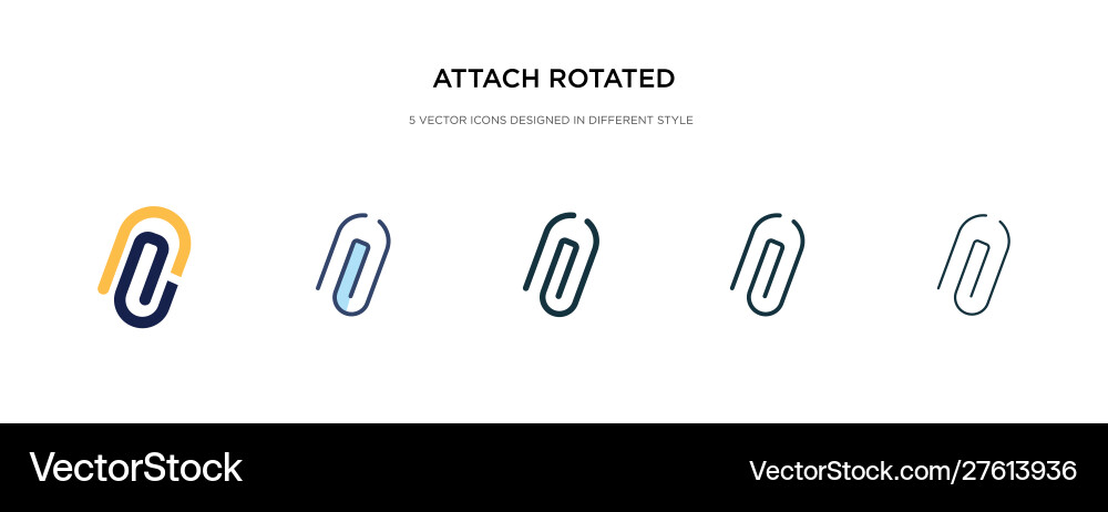 Attach rotated icon in different style two Vector Image