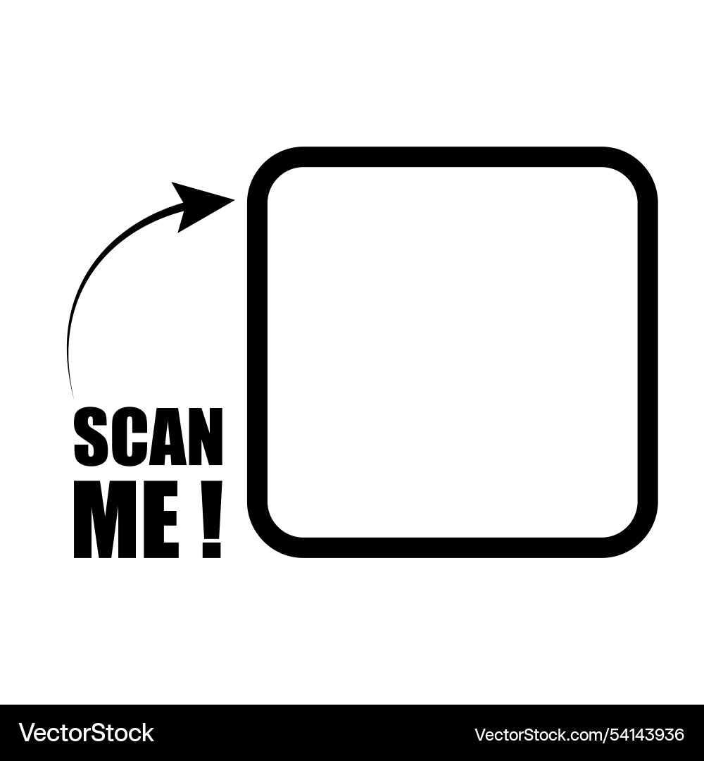 Badge scan me with place for qr code Badge scan me with place for qr code vector image