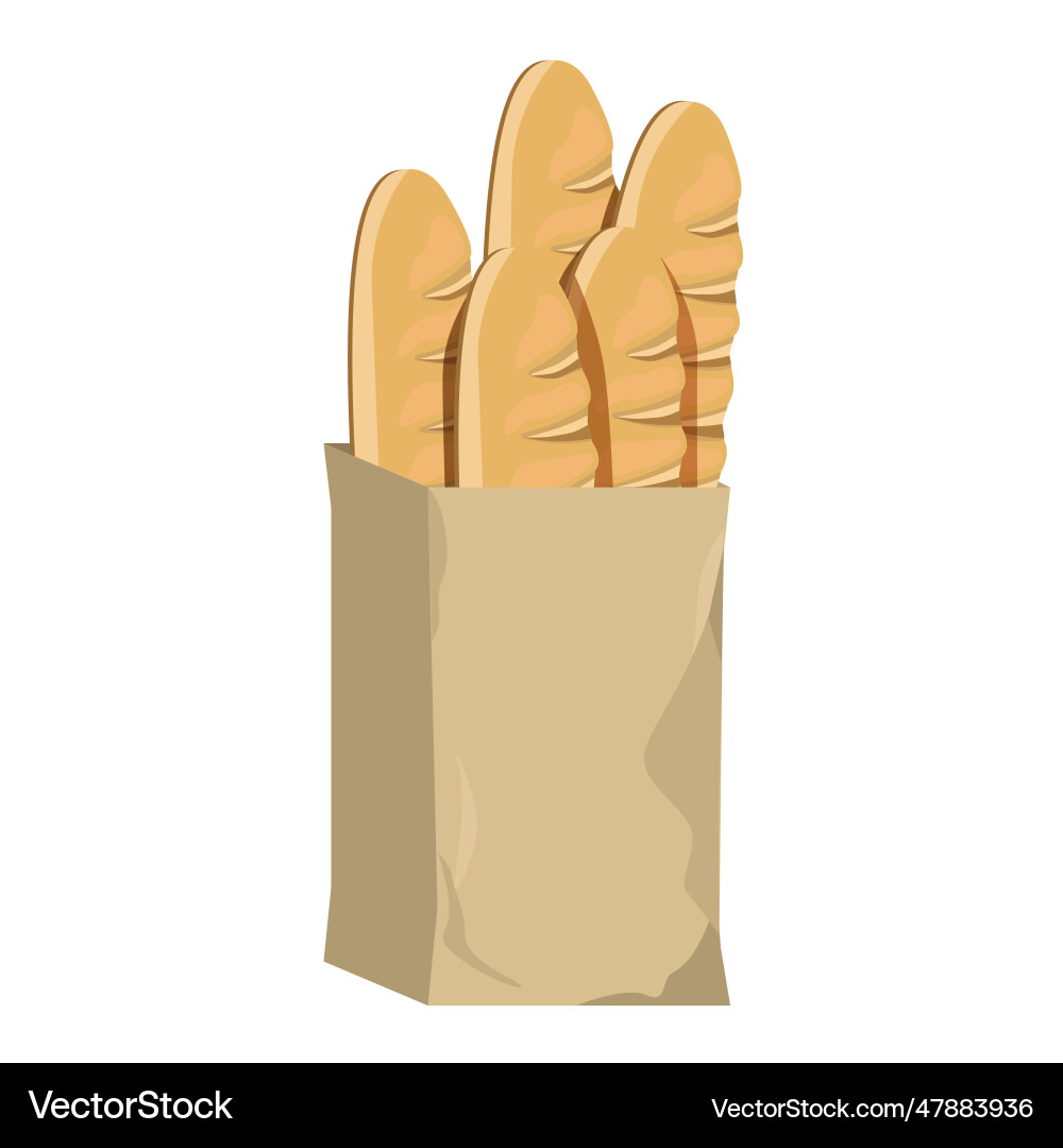 Baguettes in a package Vector Image