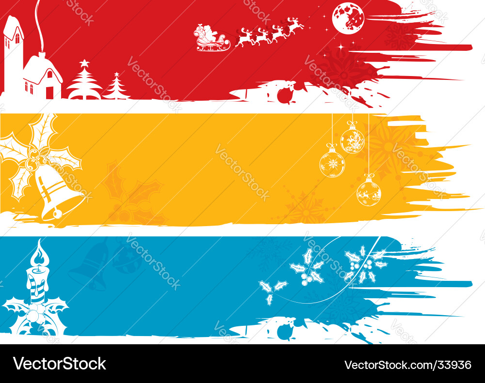 Christmas background banners Royalty Free Vector Image