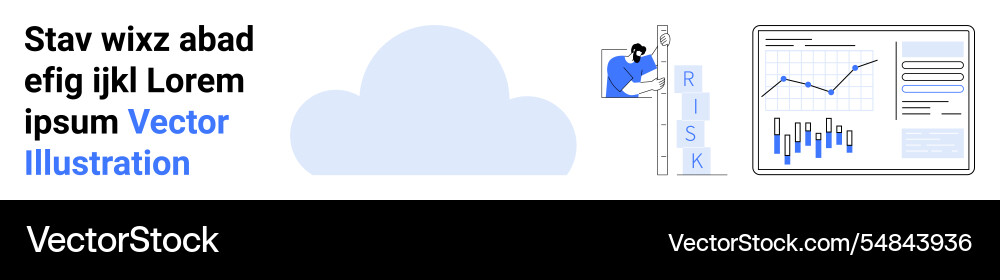 Cloud computing risk management and data analysis Cloud computing risk management and data analysis vector image