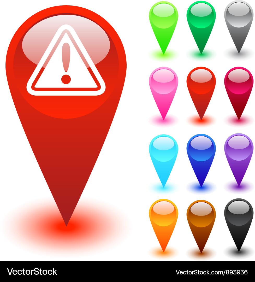 Exclamation Mark Button Vector Image