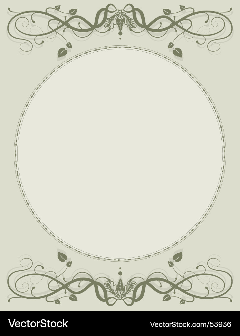Floral Scroll Pattern Vector Image