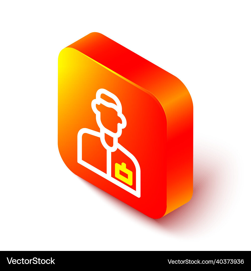 Isometric line analyst engineer icon isolated Isometric line analyst engineer icon isolated vector image