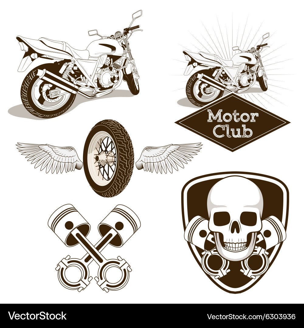 Minimalist Motorcycle Emblem vector image