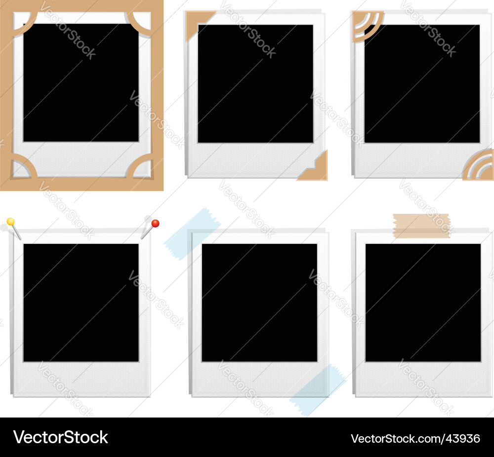 Polaroid Frames Set vector image