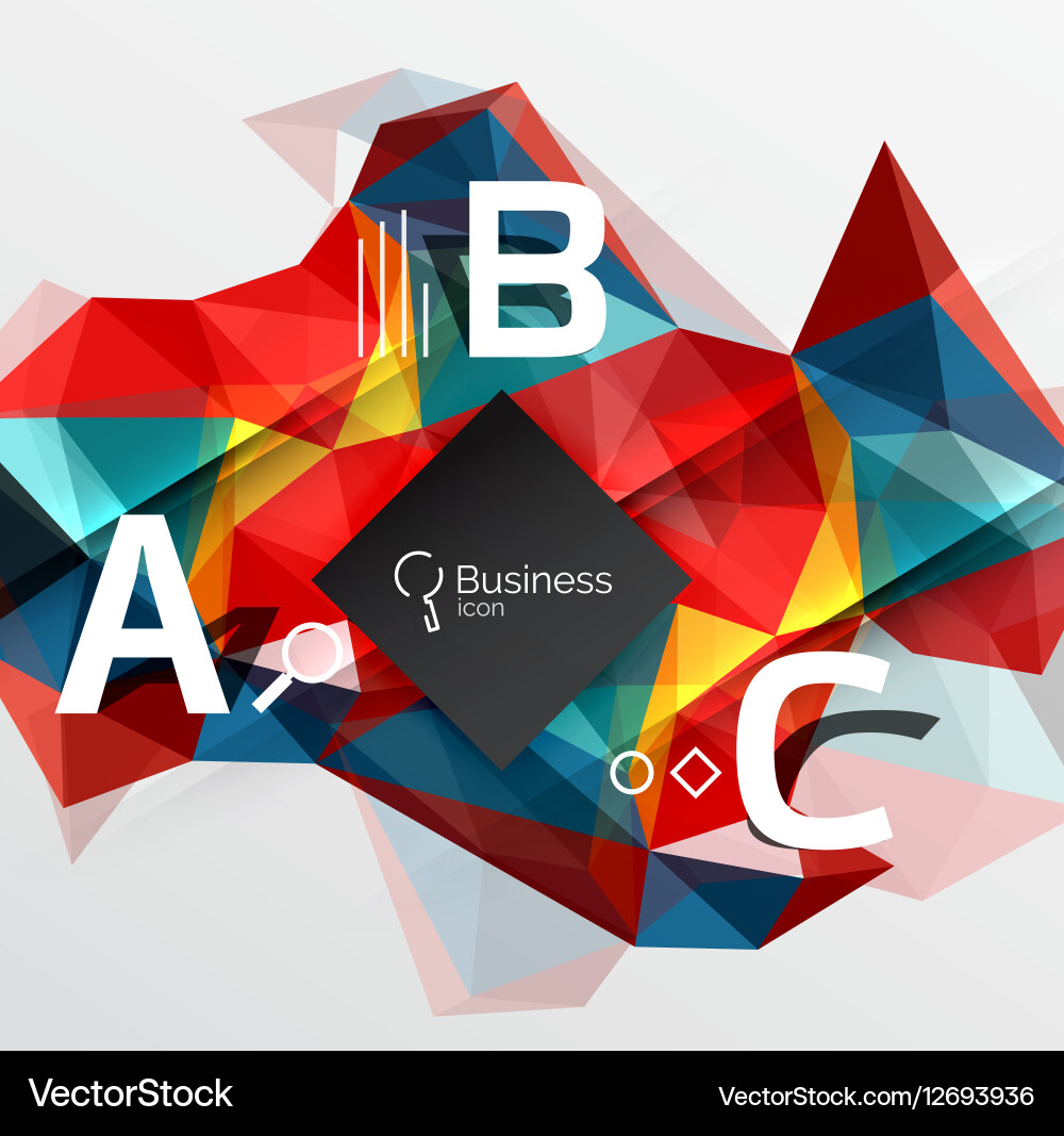 Polygonal triangle abstract background vector image