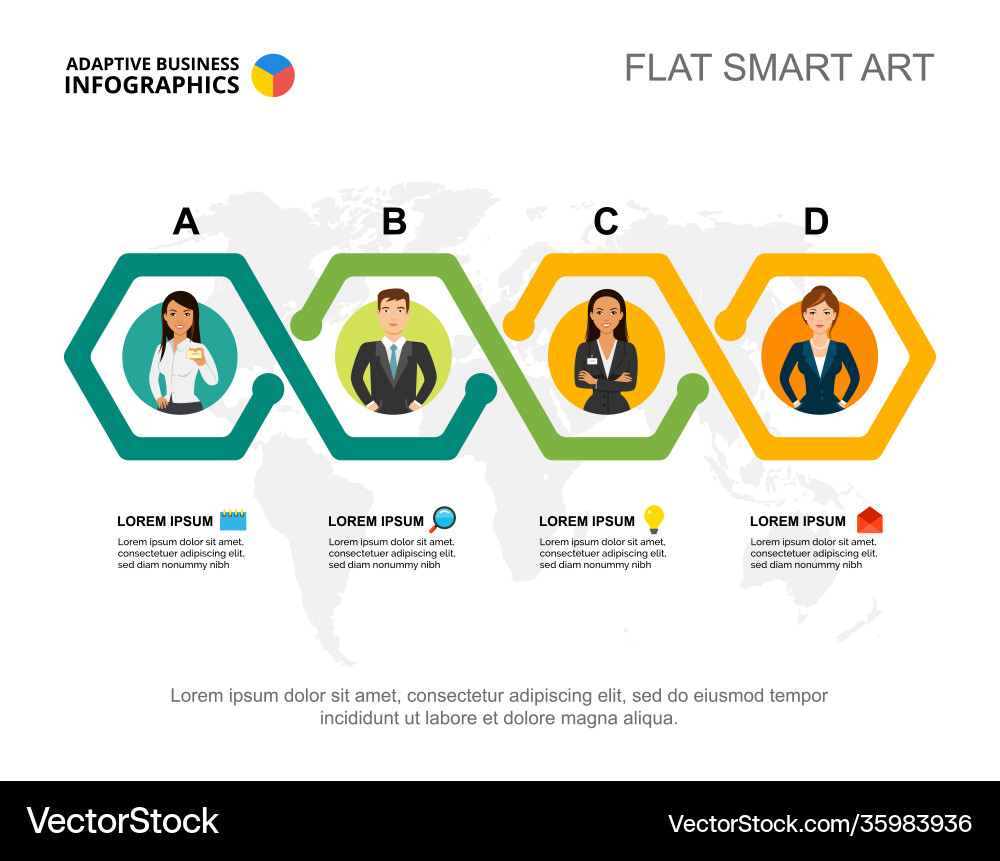 Project Process Chart Template vector image