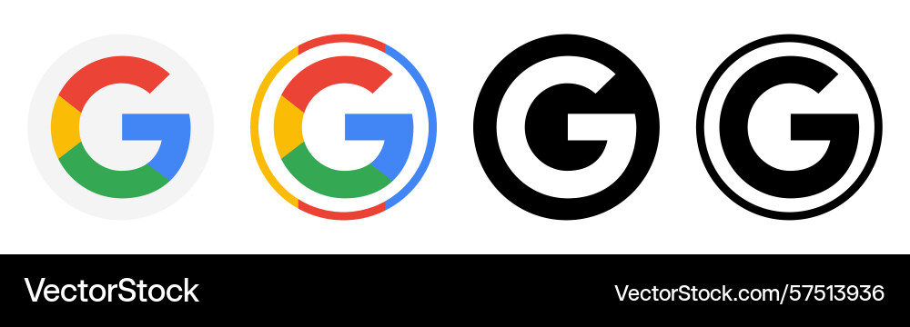 Set of round different google mobile app icons Set of round different google mobile app icons vector image