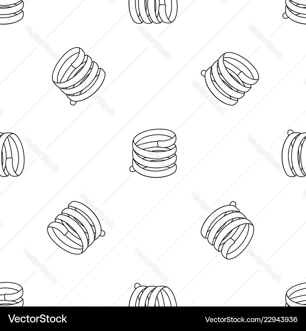 Short spring coil pattern seamless Short spring coil pattern seamless vector image