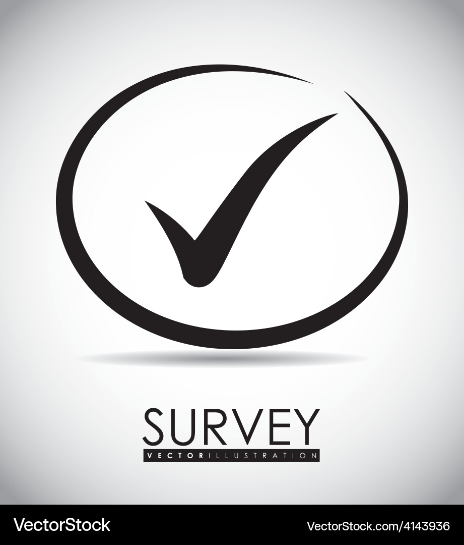 Survey Checkmarks & Icons Vector Image