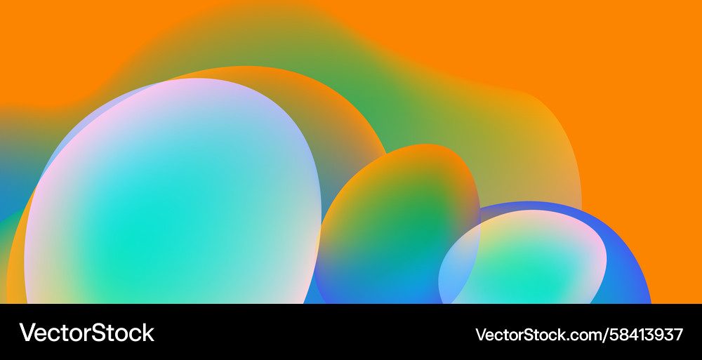 Abstract colorful orbs overlap creating vibrant Abstract colorful orbs overlap creating vibrant Vector Image