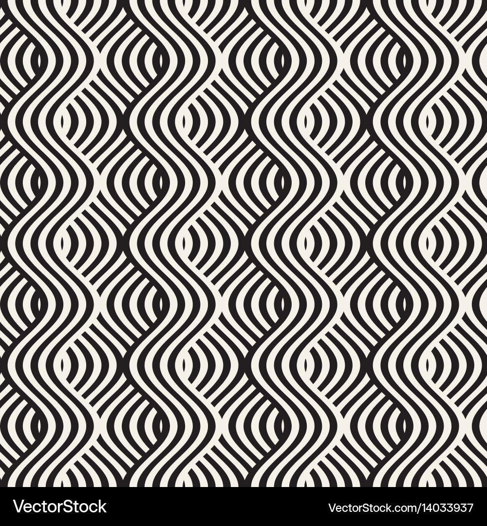 Abstract geometric pattern with wavy lines vector image