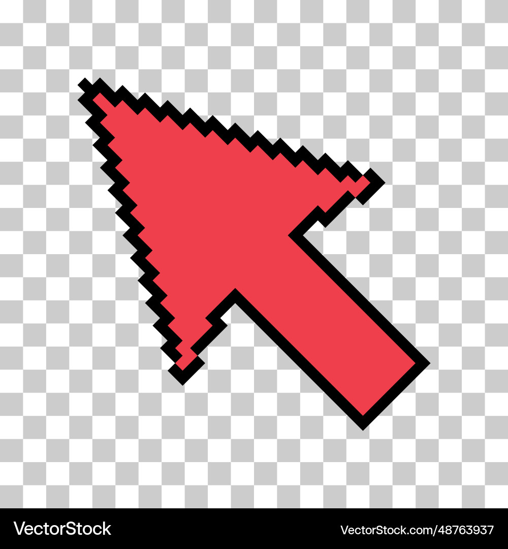 Arrow pixel icon web cursor click mouse symbol Arrow pixel icon web cursor click mouse symbol vector image