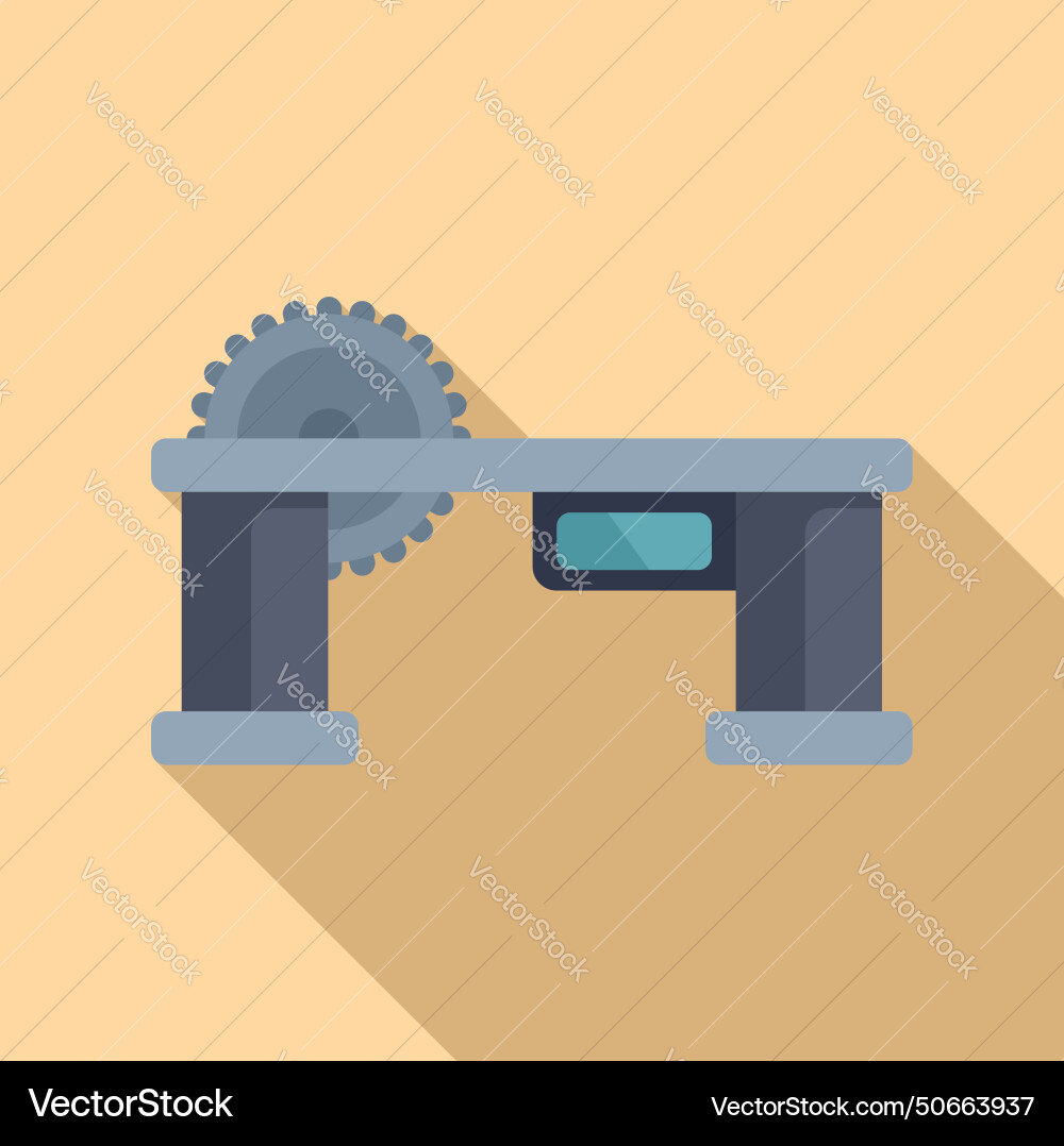 Cnc tool machine icon flat design flash vector image