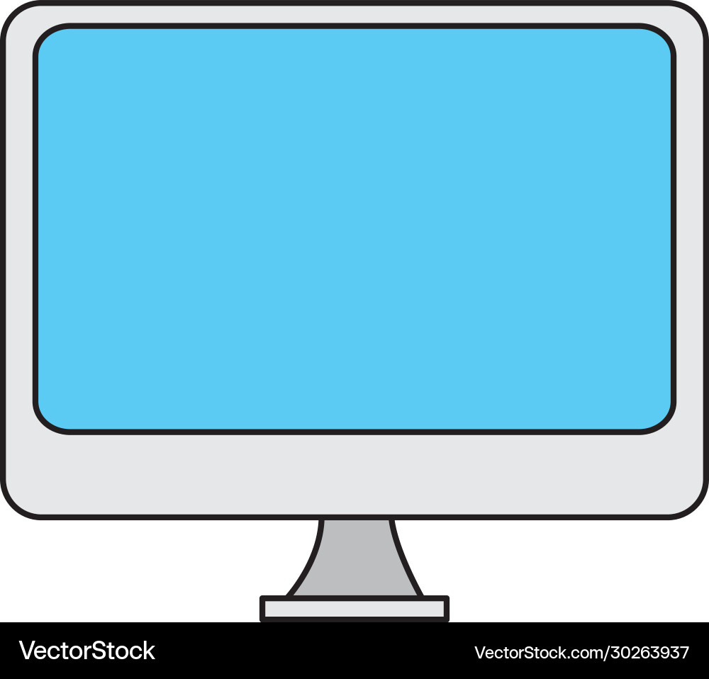 Computer desktop device isolated icon vector image
