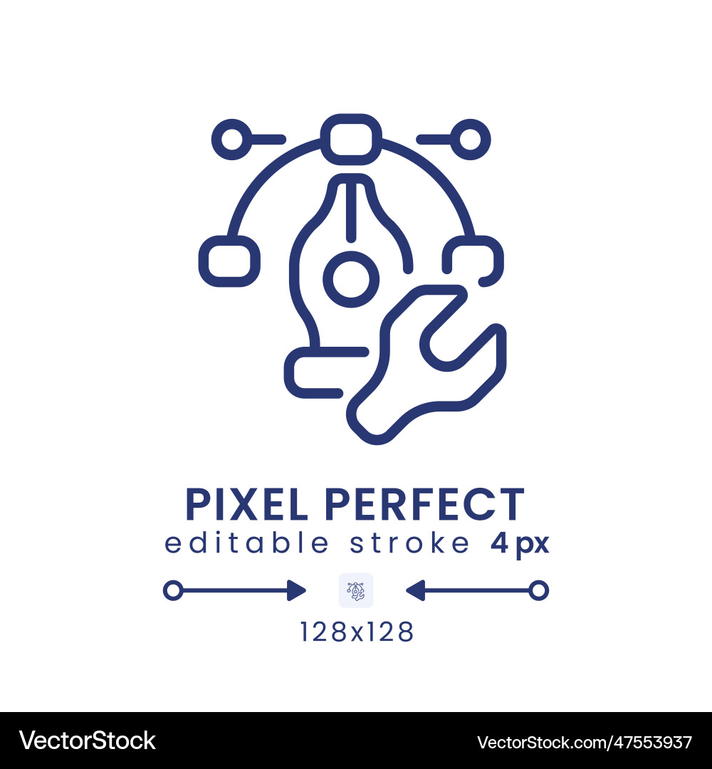 Design tools linear desktop icon Design tools linear desktop icon vector image