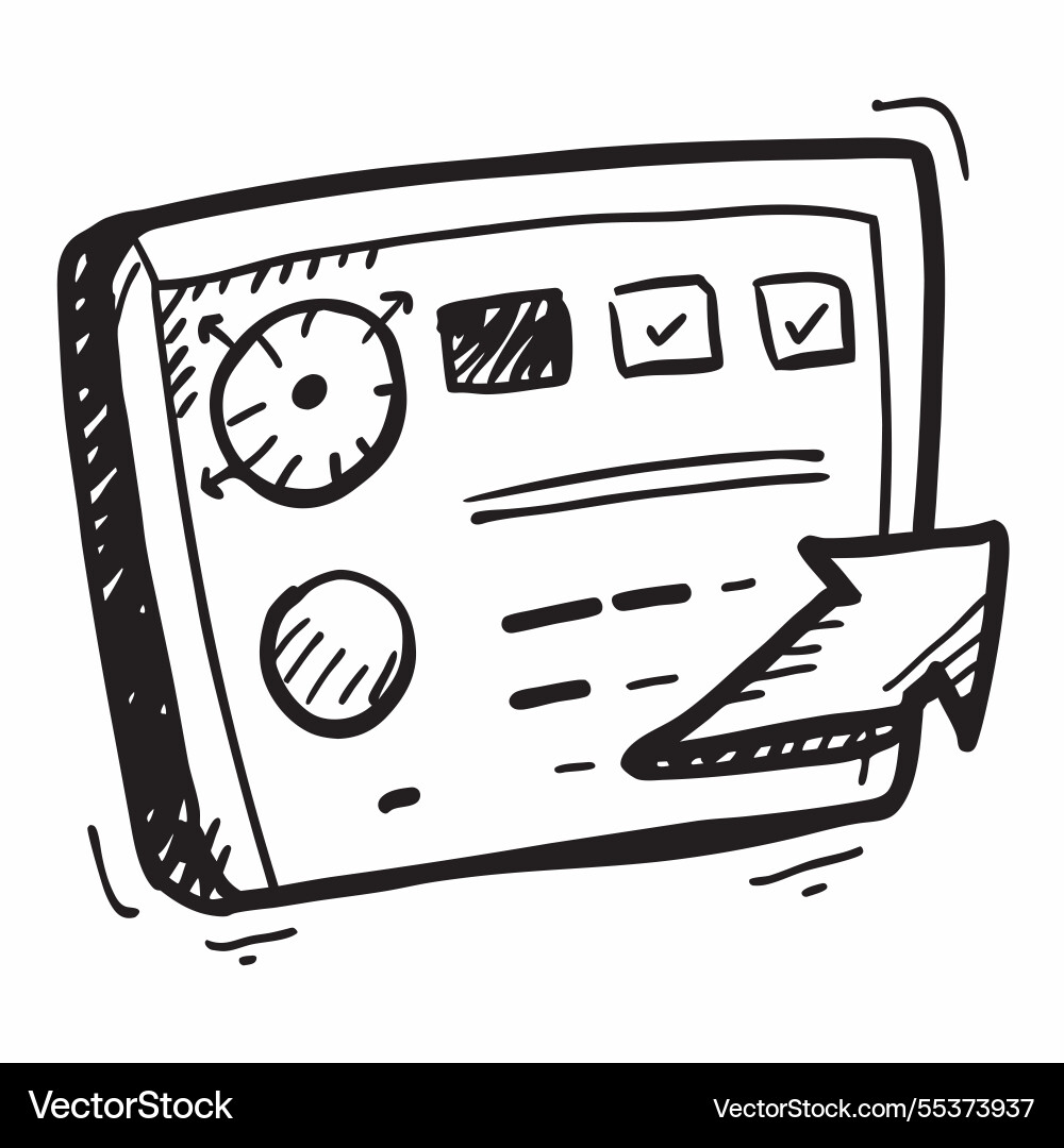 Flat design as dashboard icon with copy space vector image