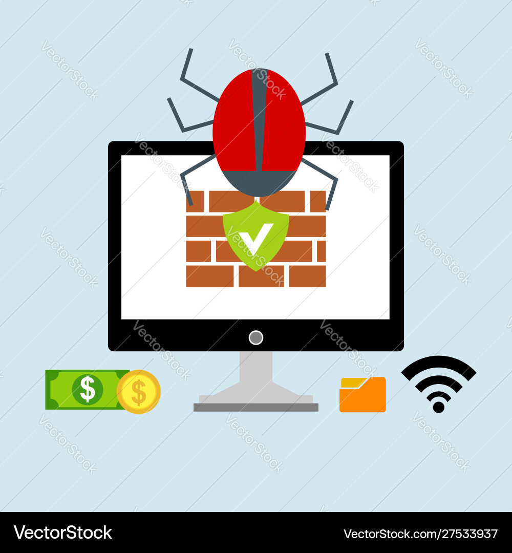 Hacker activity computeralert notification Hacker activity computeralert notification vector image