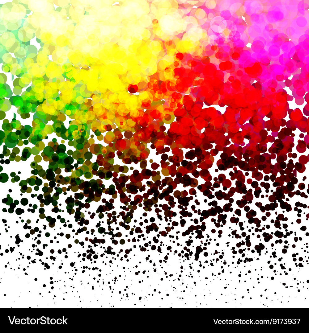 Halftone colorful lights falling dots pattern Vector Image